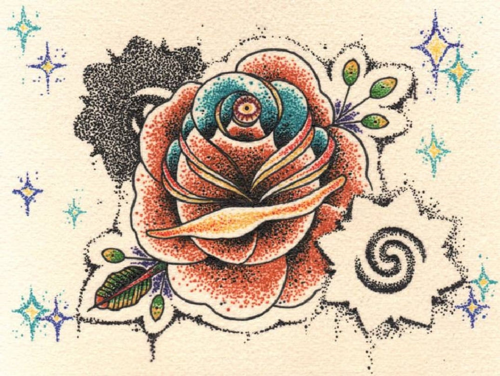 Black Market Art Company Three Roses Print