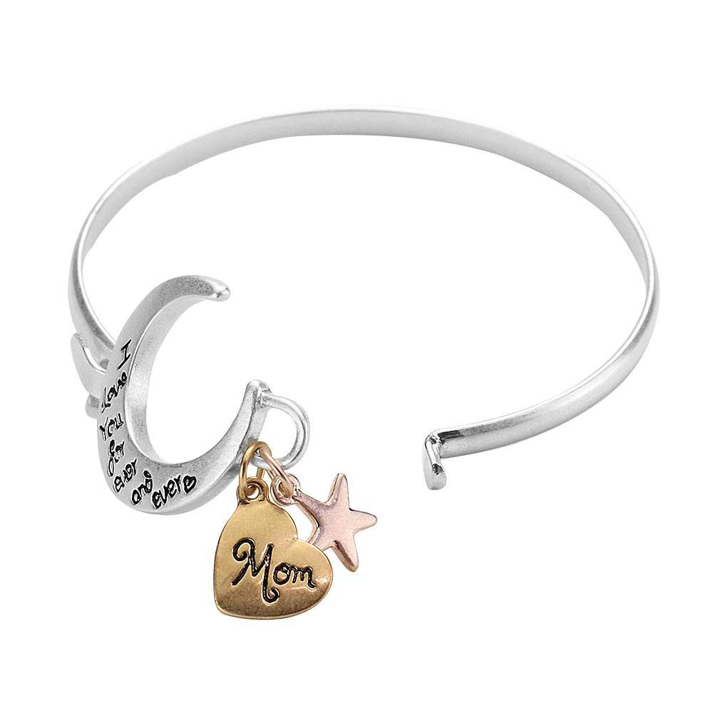 I Love You Forever And Ever Crescent Moon Hook Bracelet - Madeline Love - Flyclothing LLC