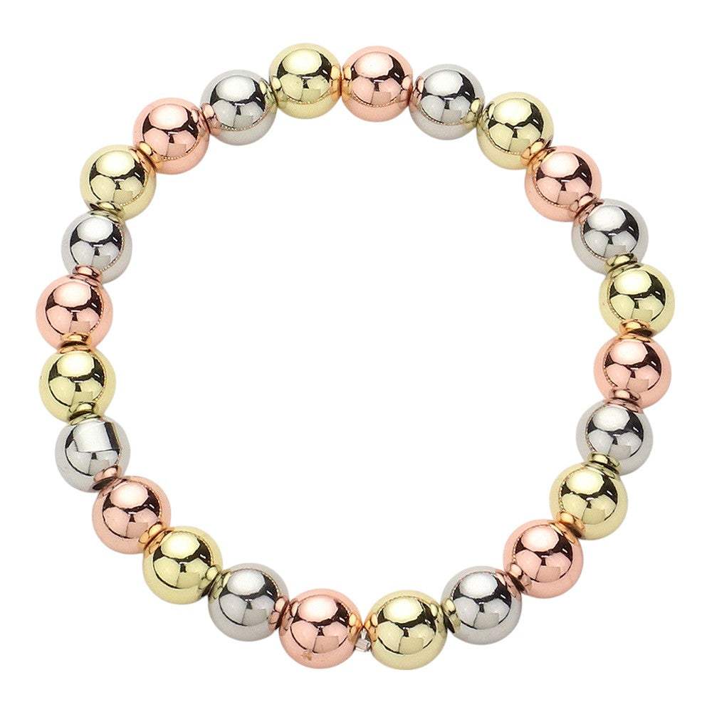 Stainless Steel Ball Beaded Stretch Bracelet - Madeline Love - Flyclothing LLC