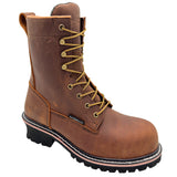 AdTec PNW Idaho Men's 8 Inch Logger Boot Whiskey Brown - Adtec - Flyclothing LLC