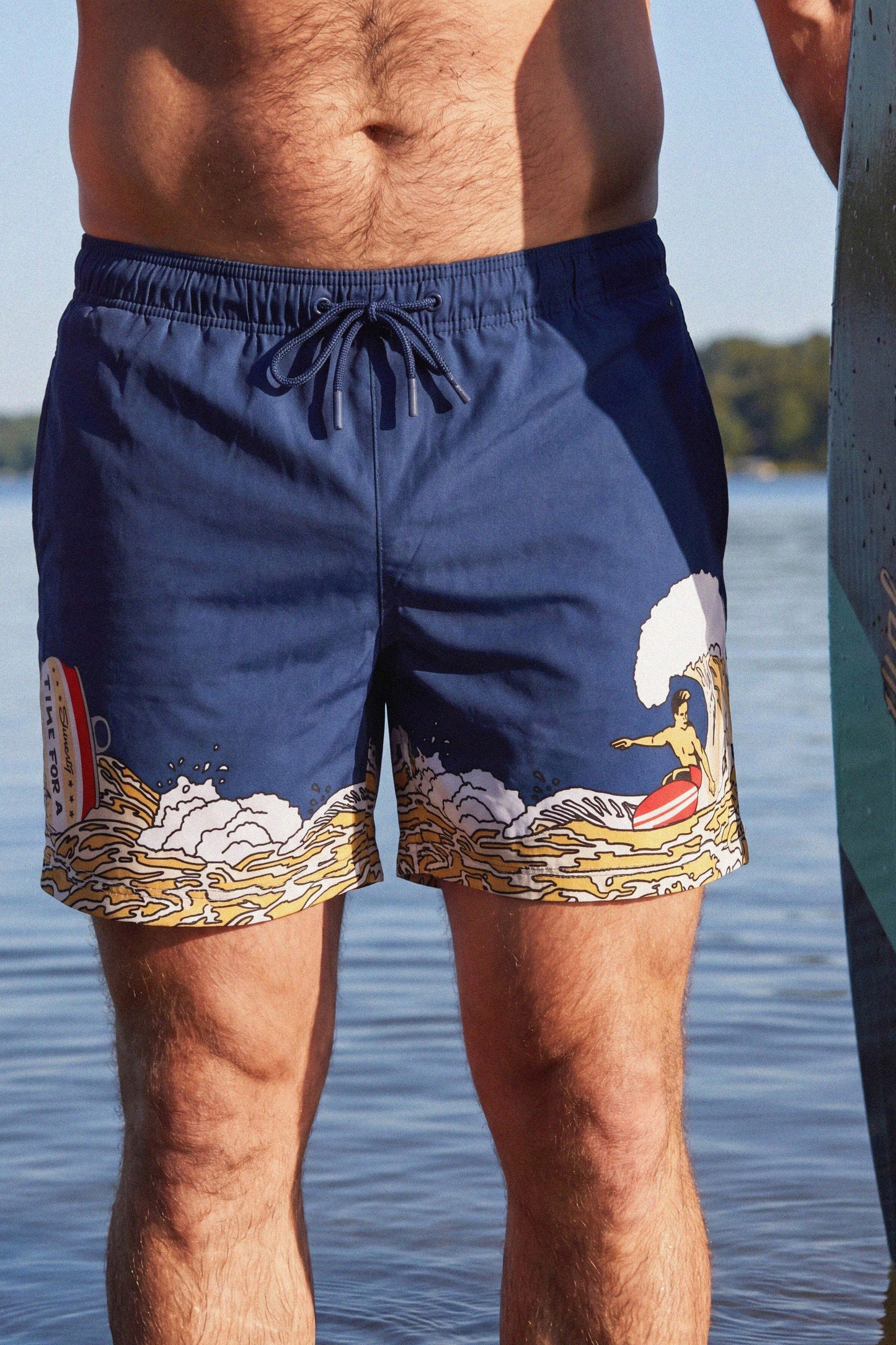 The Tidal Lager | Beer Surfer Ball Hammock® Pouch 5" Swim Trunks - Shinesty - Flyclothing LLC