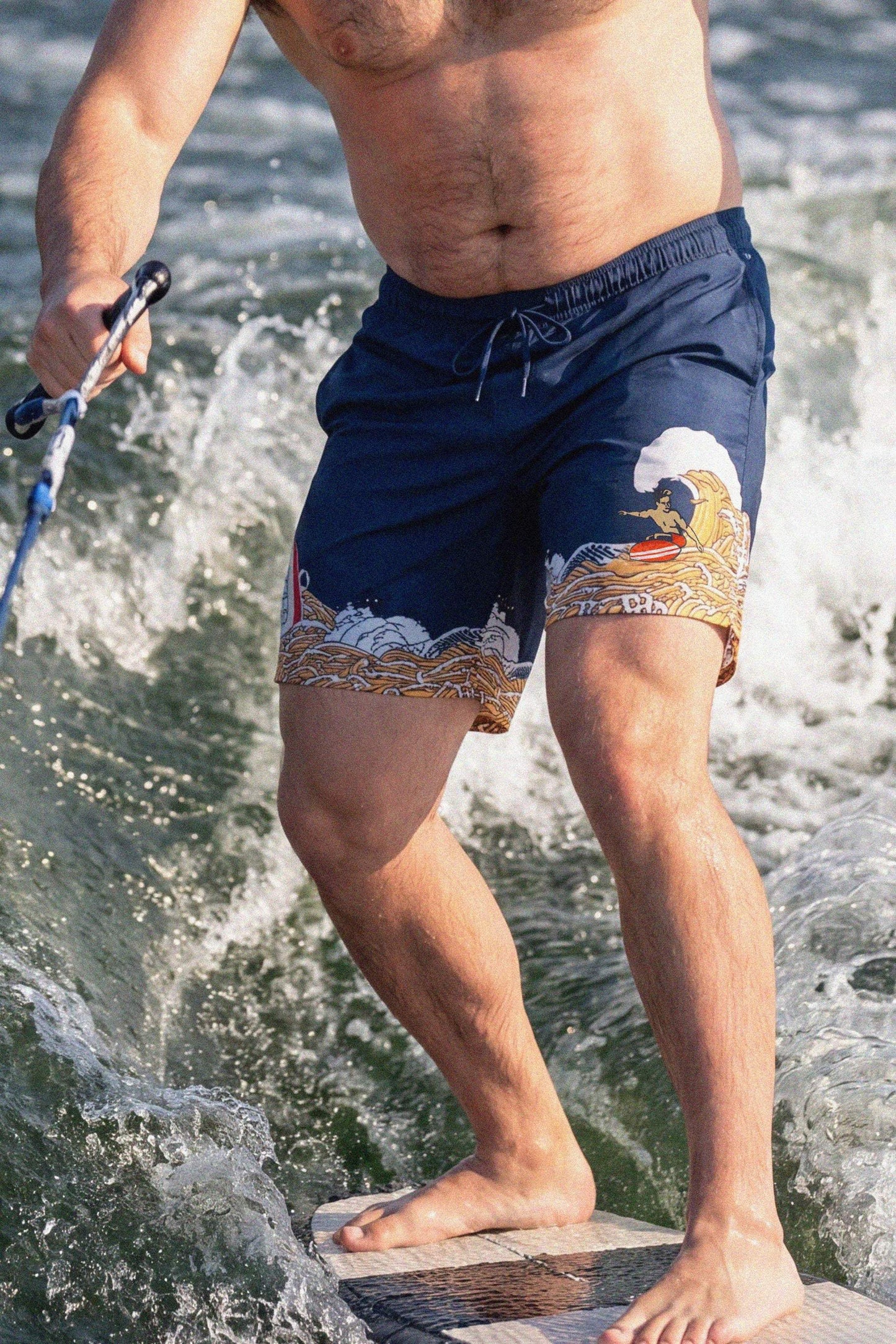 The Tidal Lager | Beer Surfer Ball Hammock® Pouch 8" Swim Trunks - Shinesty - Flyclothing LLC