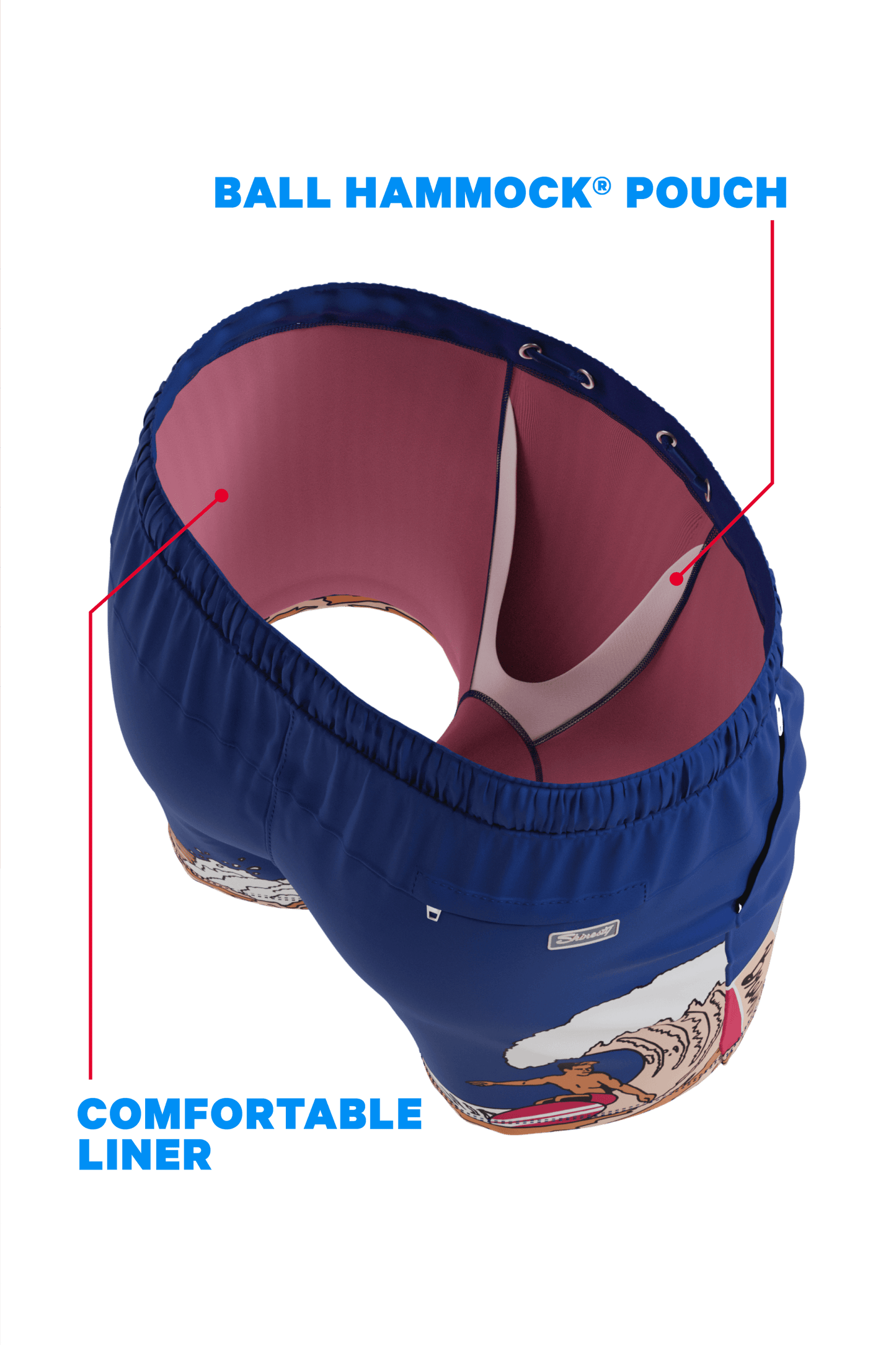 The Tidal Lager | Beer Surfer Ball Hammock® Pouch 5" Swim Trunks - Shinesty - Flyclothing LLC