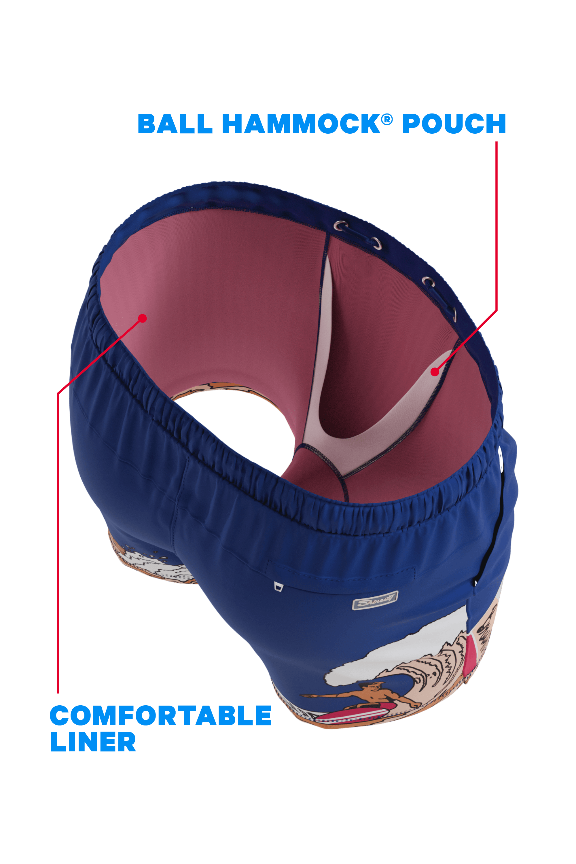 The Tidal Lager | Beer Surfer Ball Hammock® Pouch 5" Swim Trunks - Shinesty - Flyclothing LLC