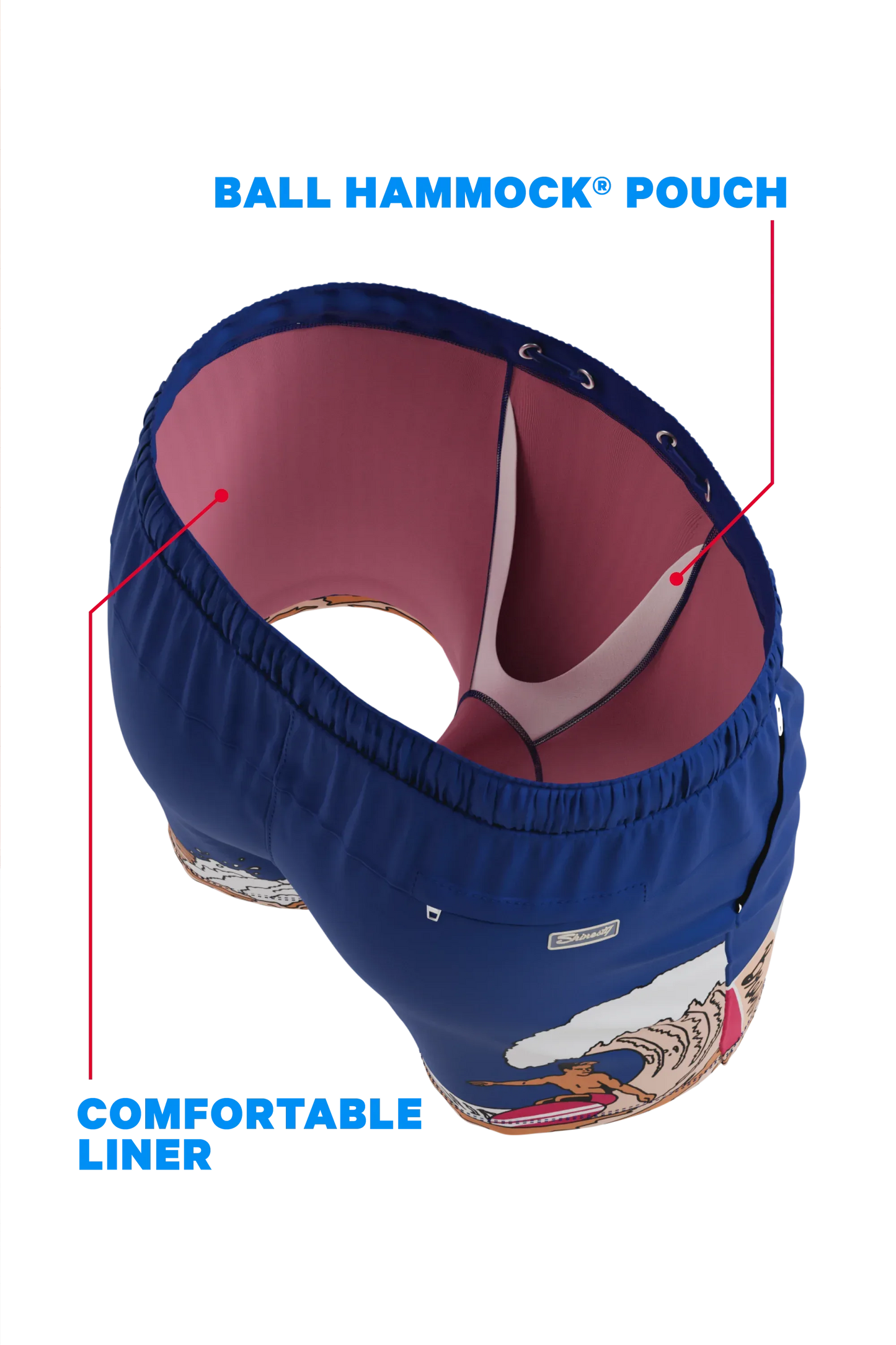 The Tidal Lager | Beer Surfer Ball Hammock® Pouch 8" Swim Trunks - Shinesty - Flyclothing LLC