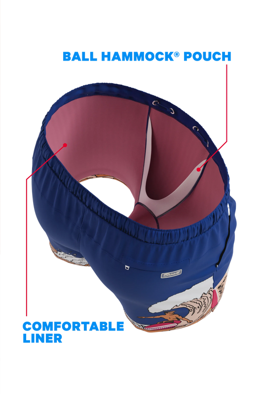 The Tidal Lager | Beer Surfer Ball Hammock® Pouch 8" Swim Trunks - Shinesty - Flyclothing LLC