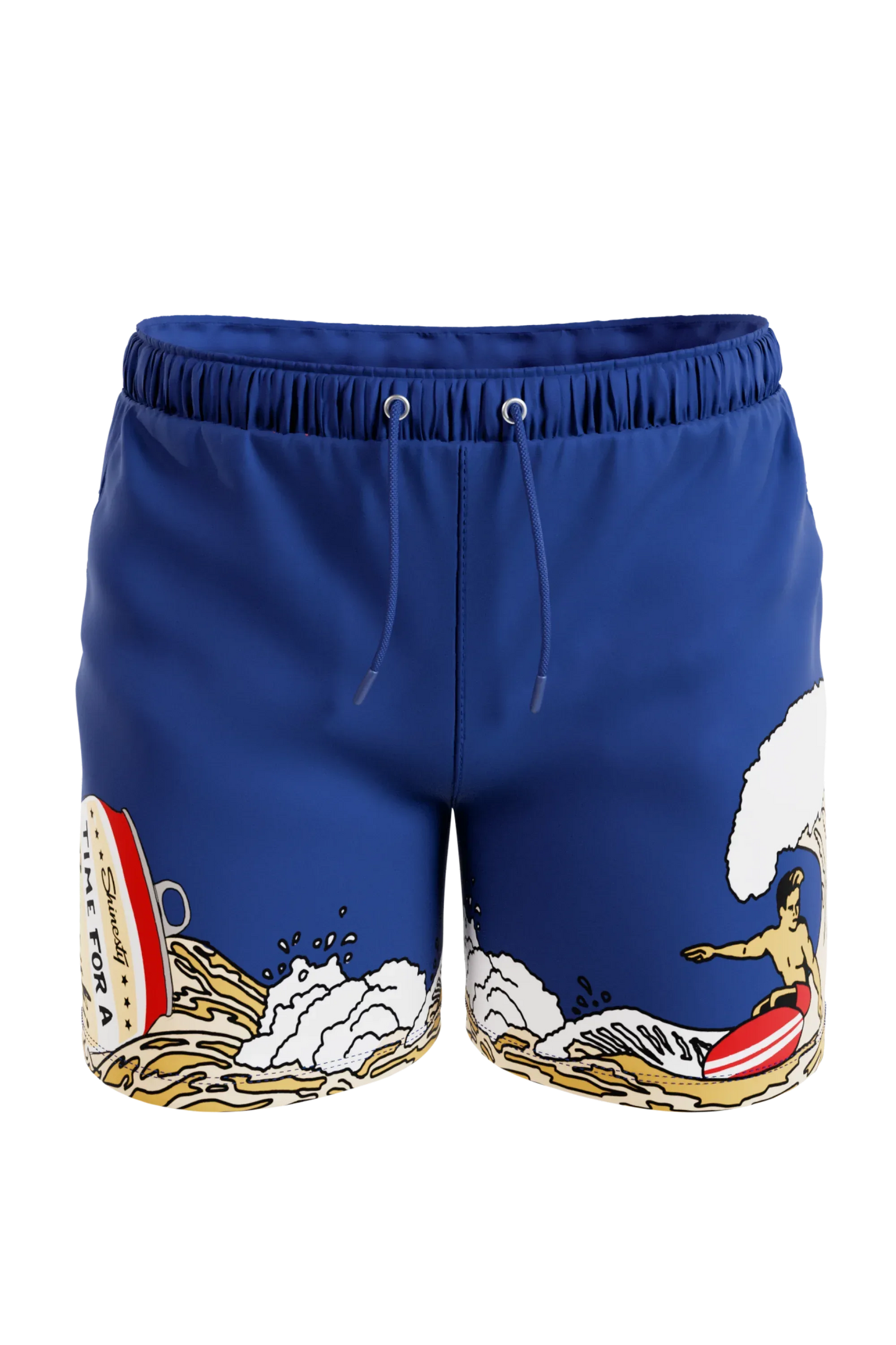 The Tidal Lager | Beer Surfer Ball Hammock® Pouch 8" Swim Trunks - Shinesty - Flyclothing LLC