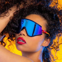 The Powerhouse |  Blue Polarized Retro Macho Sunglasses - Shinesty