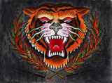 Black Market Art Company Tiger Head Print