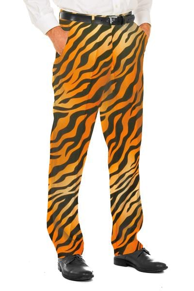 The Make Them Purr | Tiger Print Suit Pants - Shinesty
