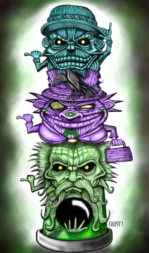 Black Market Art Company Tiki Afterlife Idols Print
