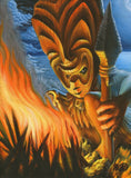 Black Market Art Company Tiki Warrior Print