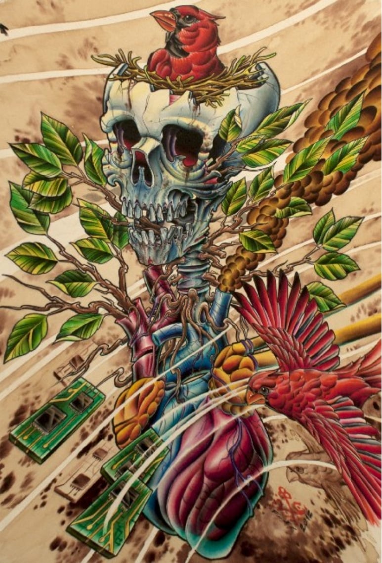 Black Market Art Company Timeline Print
