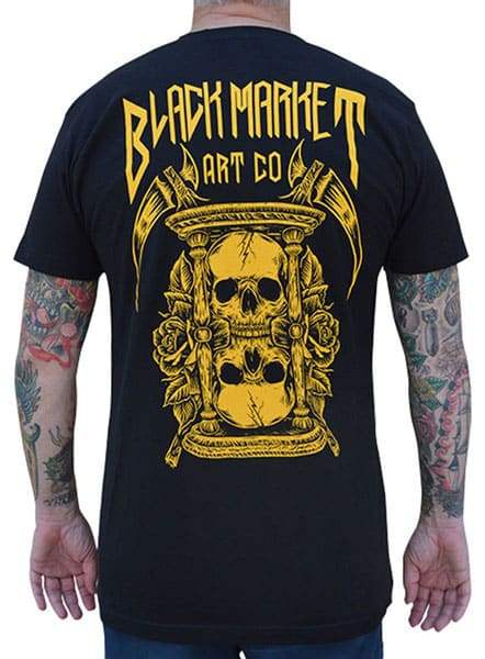 Black Market Art Company Times Up Men's T-Shirt - Black Market Art Company - Flyclothing LLC