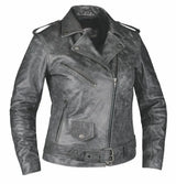 Tina - Women's Premium Leather Motorcycle Jacket - Unik Just for Bikers - Flyclothing LLC