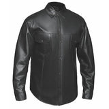 Titan - Men's Shirt style Premium Leather Biker Jacket - Unik Just for Bikers - Flyclothing LLC