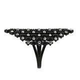 TK3750 IP Black Stainless Steel Ring with Top Grade Crystal in Clear - Alamode - Flyclothing LLC