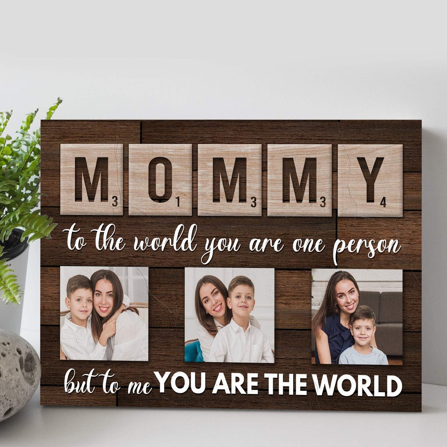 Mother's Day Sign To Me You Are The World - Tailored Canvases - Flyclothing LLC