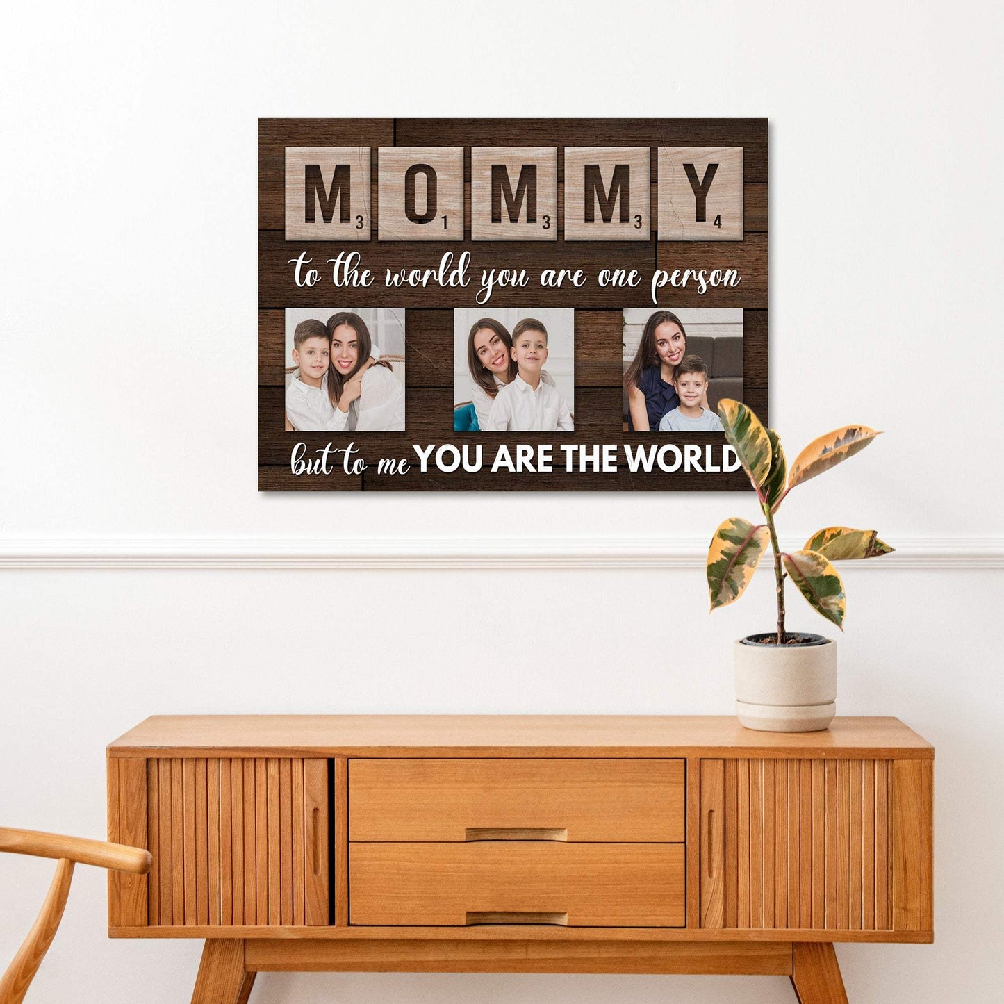 Mother's Day Sign To Me You Are The World - Tailored Canvases - Flyclothing LLC