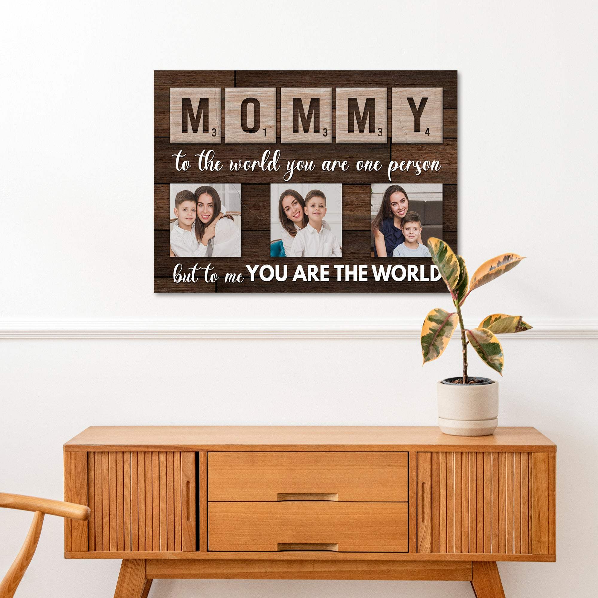 Mother's Day Sign To Me You Are The World - Tailored Canvases - Flyclothing LLC