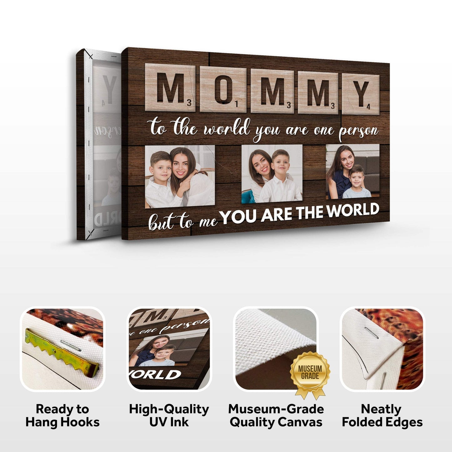 Mother's Day Sign To Me You Are The World - Tailored Canvases - Flyclothing LLC