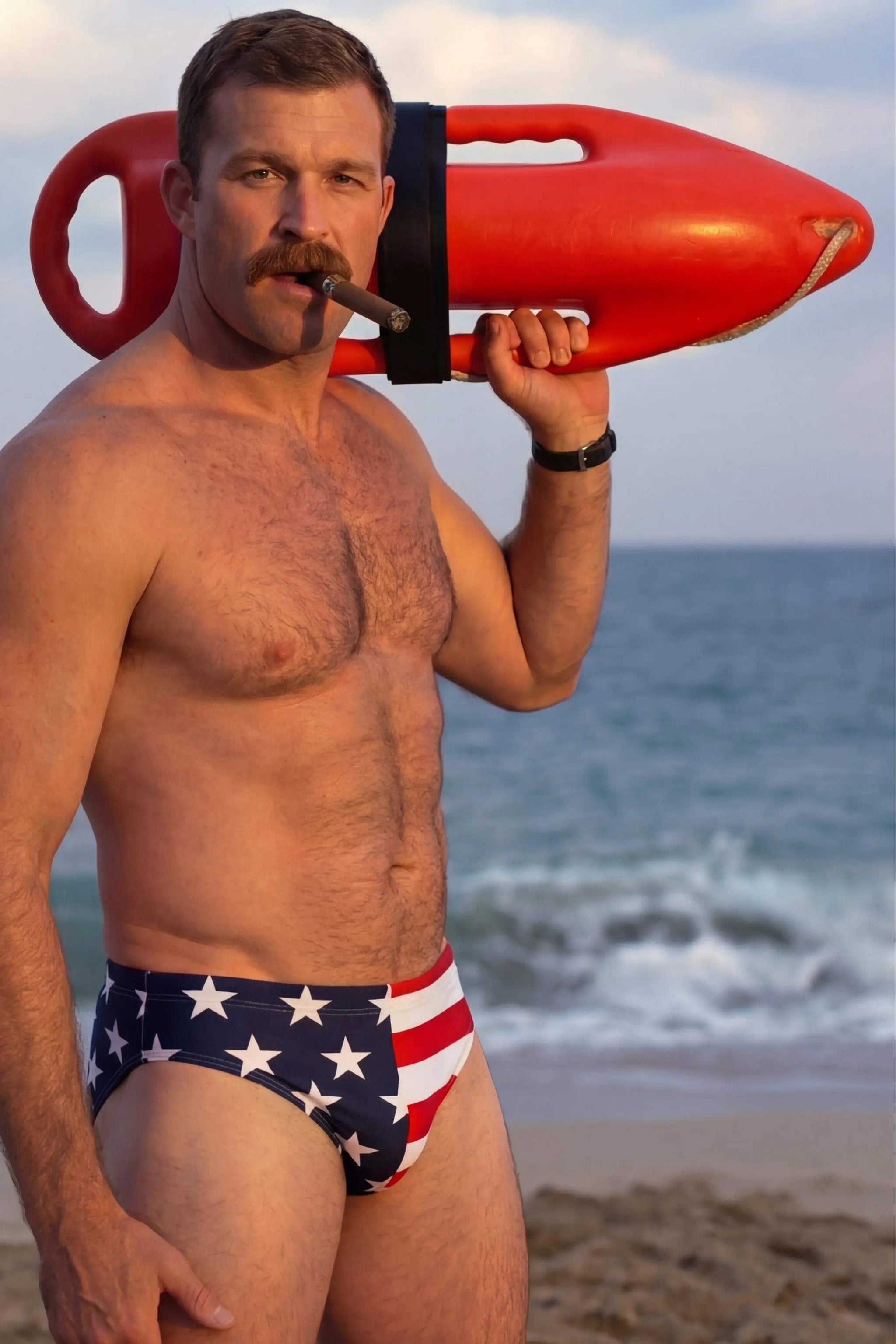 The Unsurpassed Ass | American Flag Ball Hammock® Pouch Swim Briefs - Shinesty - Flyclothing LLC