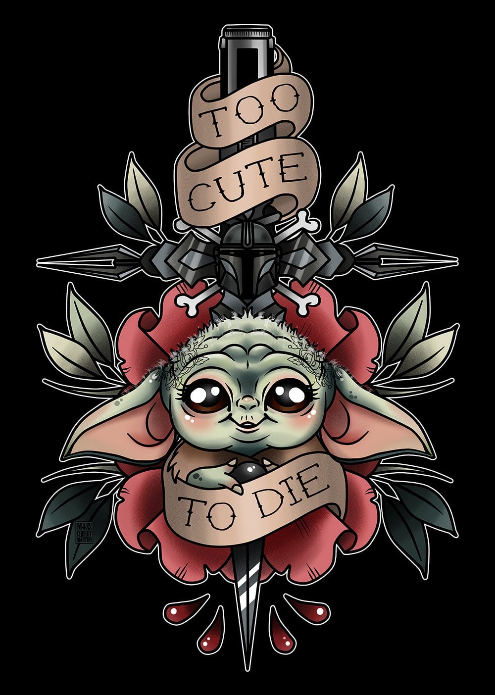 Black Market Art Company Too Cute To Die Print