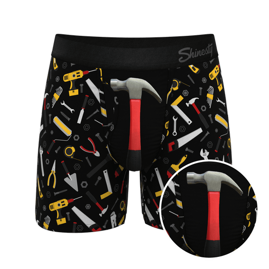 The Tool Belt | Hammer and Tools Ball Hammock® Pouch Underwear With Fly - Shinesty