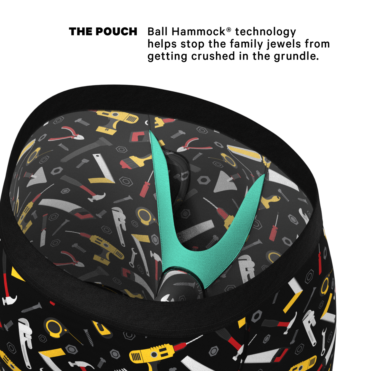 The Tool Belt | Hammer and Tools Ball Hammock® Boxer - Long Leg