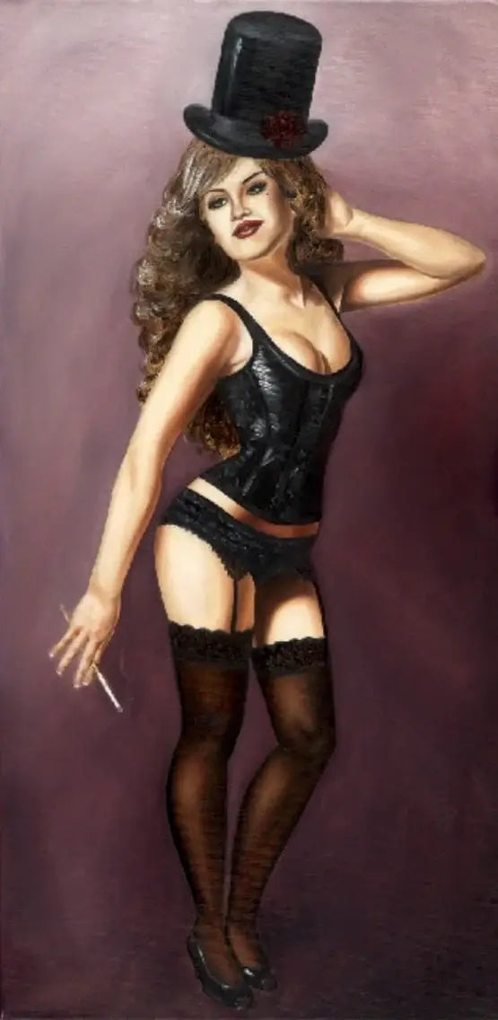 Black Market Art Company Top Hat Girl Print - Black Market Art Company - Flyclothing LLC