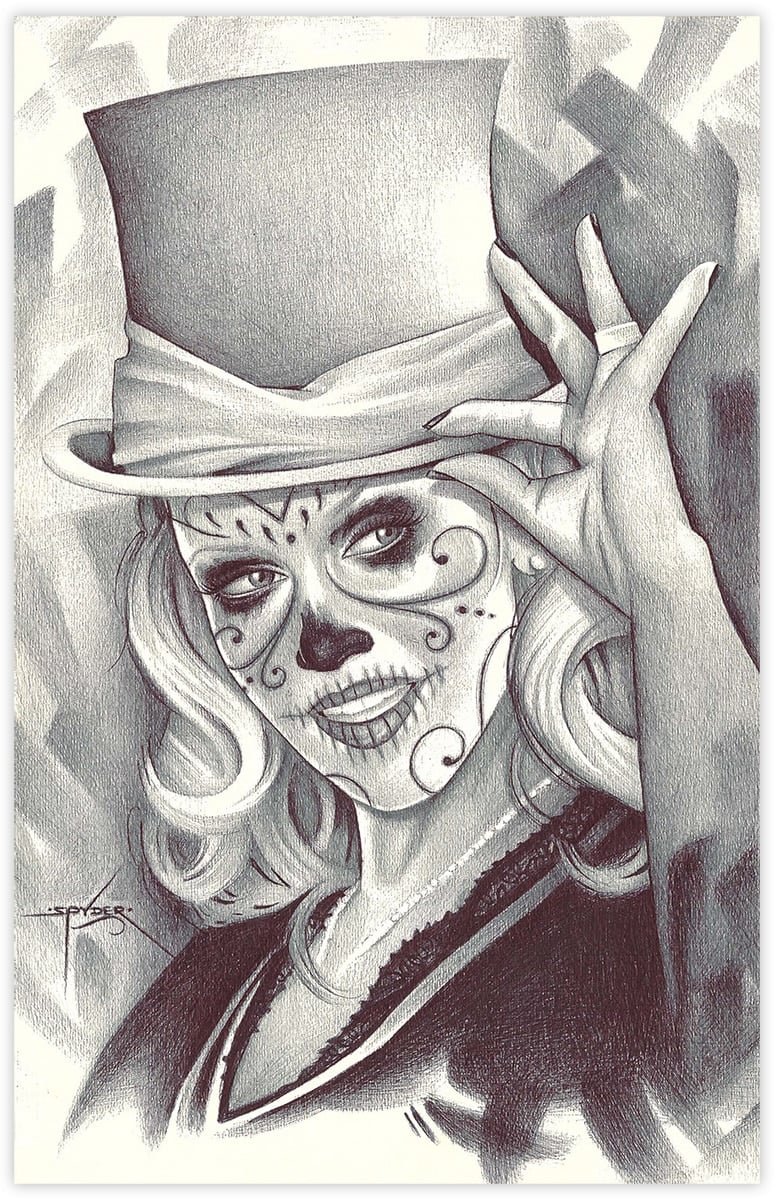 Black Market Art Company Top Hat Print