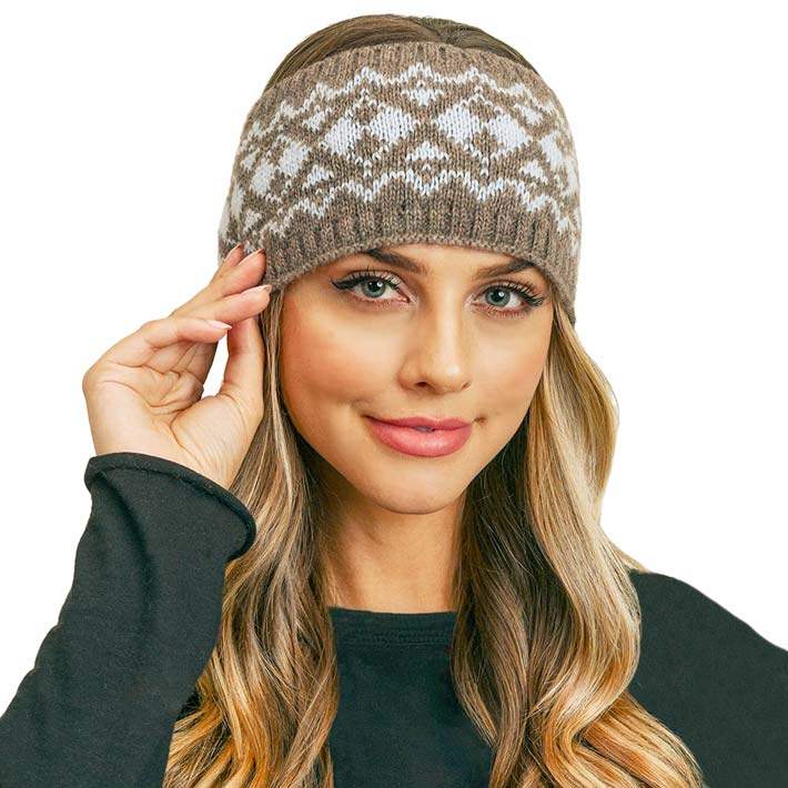 Aztec Pattern Ear Warmer Headband - Madeline Love - Flyclothing LLC
