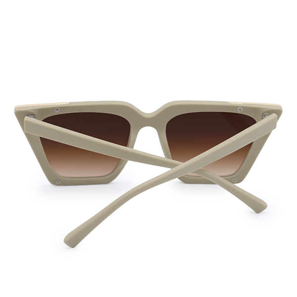 The CEO - Sustainable Nude Frame Brown Lens Cateye Sunglasses - TopFoxx - Flyclothing LLC