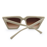 The CEO - Sustainable Nude Frame Brown Lens Cateye Sunglasses - TopFoxx - Flyclothing LLC