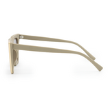 The CEO - Sustainable Nude Frame Brown Lens Cateye Sunglasses - TopFoxx - Flyclothing LLC