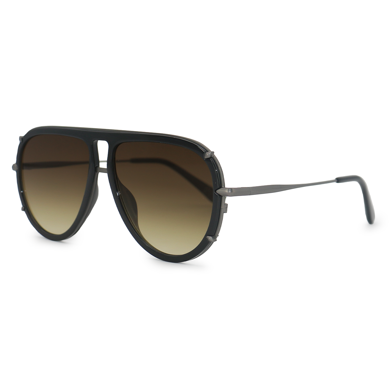 Ivy Luxe - Olive Tangle-Free Round Aviator Sunglasses - TopFoxx - Flyclothing LLC