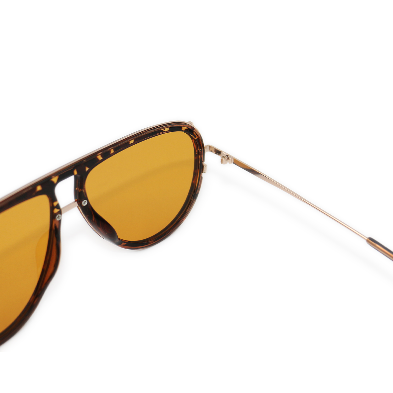 Ivy Luxe - Yellow Tangle-Free Round Aviator Sunglasses - TopFoxx - Flyclothing LLC