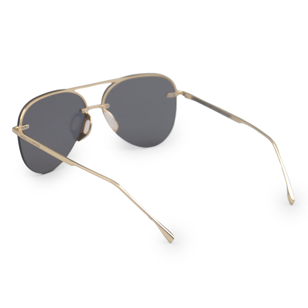 Smaller Megan 2 Mirrored Bronze - Tangle Free Aviator Sunglasses - TopFoxx - Flyclothing LLC