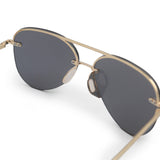 Smaller Megan 2 Mirrored Bronze - Tangle Free Aviator Sunglasses - TopFoxx - Flyclothing LLC