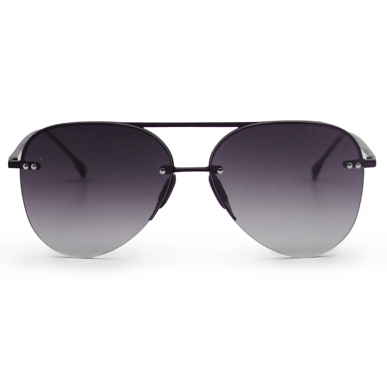 Smaller Megan 2 Faded Black - Tangle Free Aviator Sunglasses - TopFoxx - Flyclothing LLC