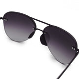 Smaller Megan 2 Faded Black - Tangle Free Aviator Sunglasses - TopFoxx - Flyclothing LLC