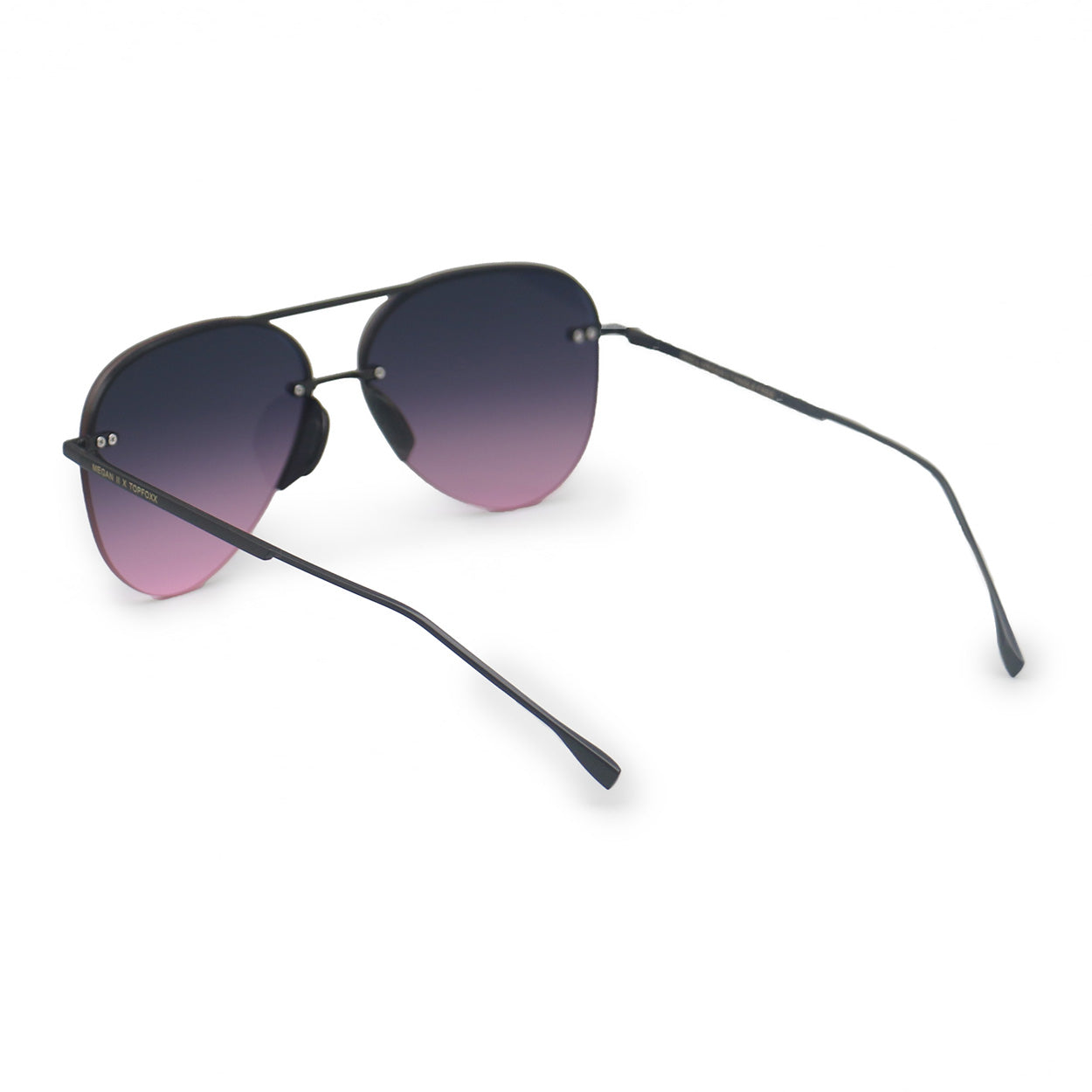 Smaller Megan 2 Faded Purple Pink - Tangle Free Aviator Sunglasses - TopFoxx - Flyclothing LLC