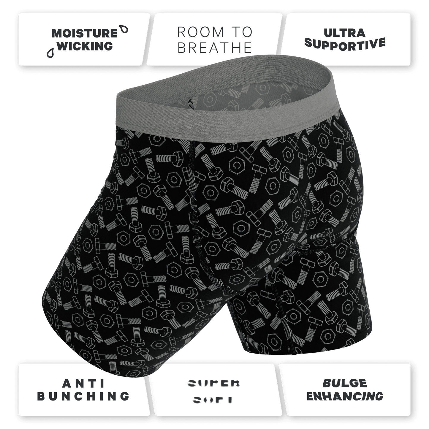 The Torque It | Wrench Long Leg Ball Hammock® Pouch Underwear With Fly - Shinesty - Flyclothing LLC