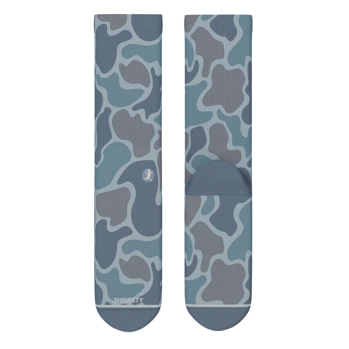 The Trail Runner | Tonal Grey Camoflauge Heel Hammock™ Crew Socks - Shinesty - Flyclothing LLC
