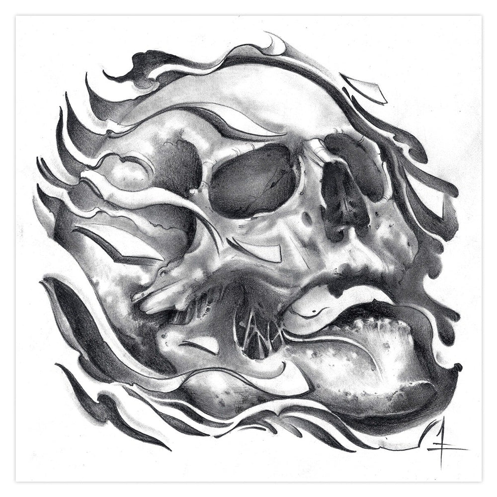 Black Market Art Company Tretick Skull Print