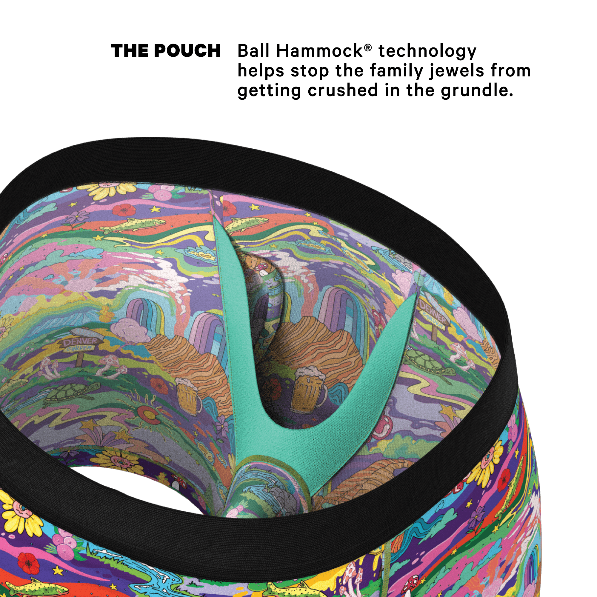 The Trippy Colorado | Trippy Colorado Ball Hammock® Pouch Underwear With Fly - Shinesty - Flyclothing LLC