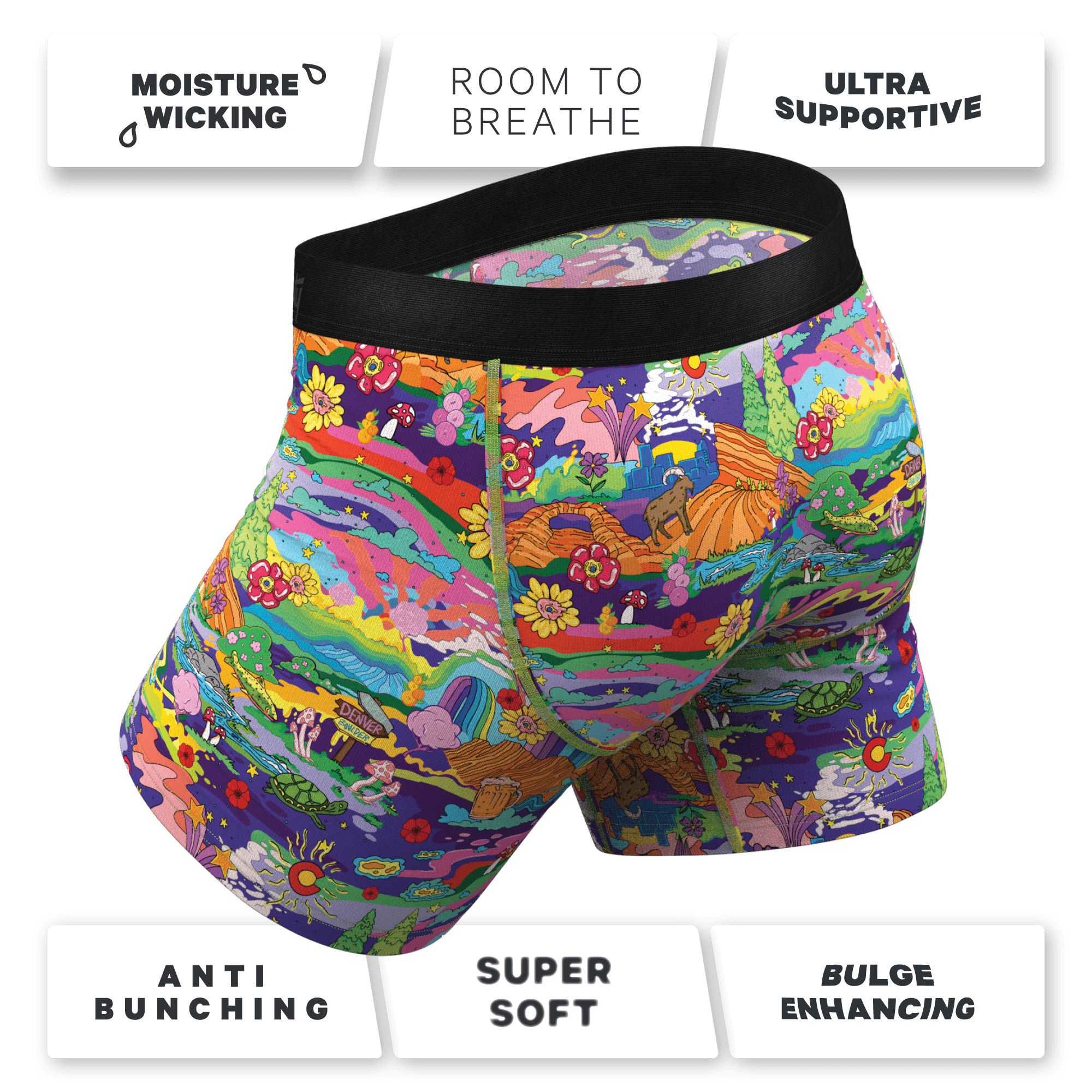 The Trippy Colorado | Trippy Colorado Ball Hammock® Pouch Underwear With Fly - Shinesty - Flyclothing LLC