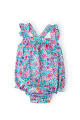 Tropical Garden Ruffle Cross Back Romper - Mila & Rose ® - Flyclothing LLC