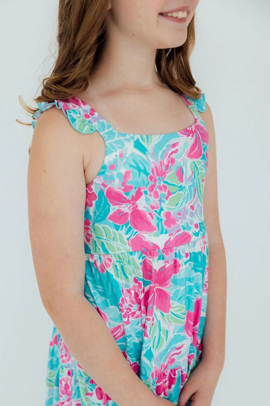 Tropical Punch Ruffle Maxi Dress - Mila & Rose ® - Flyclothing LLC