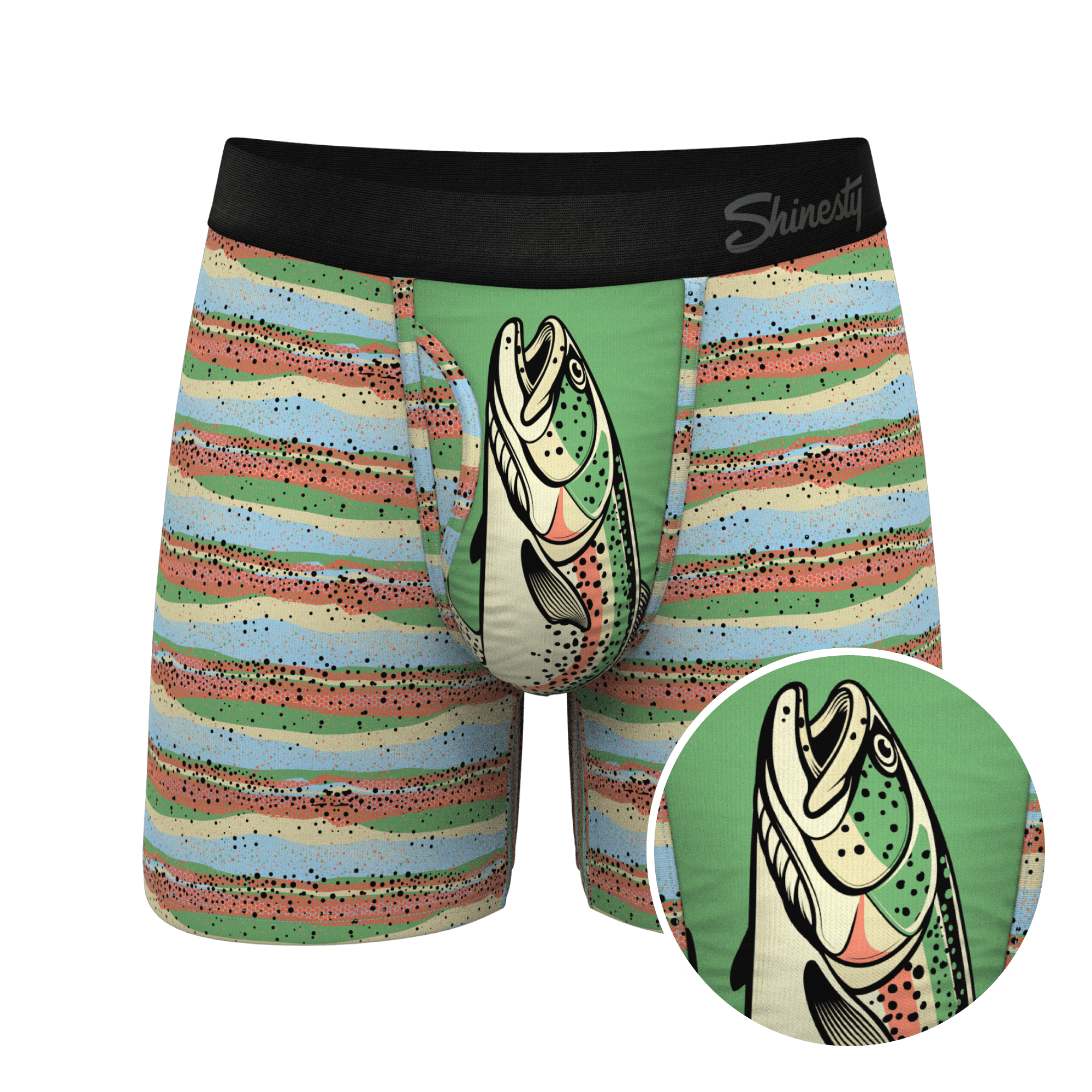 The Trout Of The Blue | Trout Skin Ball Hammock® Pouch Underwear With Fly - Shinesty
